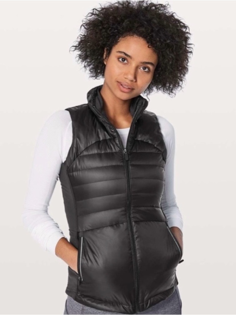 LULULEMON DOWN FOR A RUN VEST II sz 10 BLACK 800-Fill Goose Down